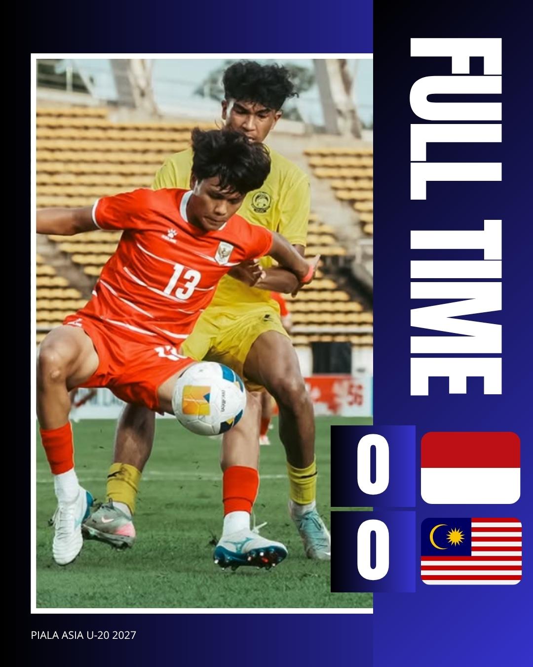 Full Time Indonesia U-20 vs Malaysia U-20